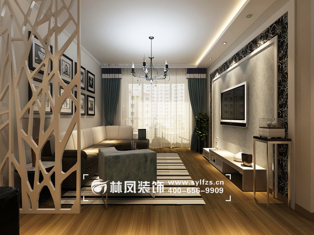 石屹-克萊楓丹106㎡現代風格-客廳4.jpg
