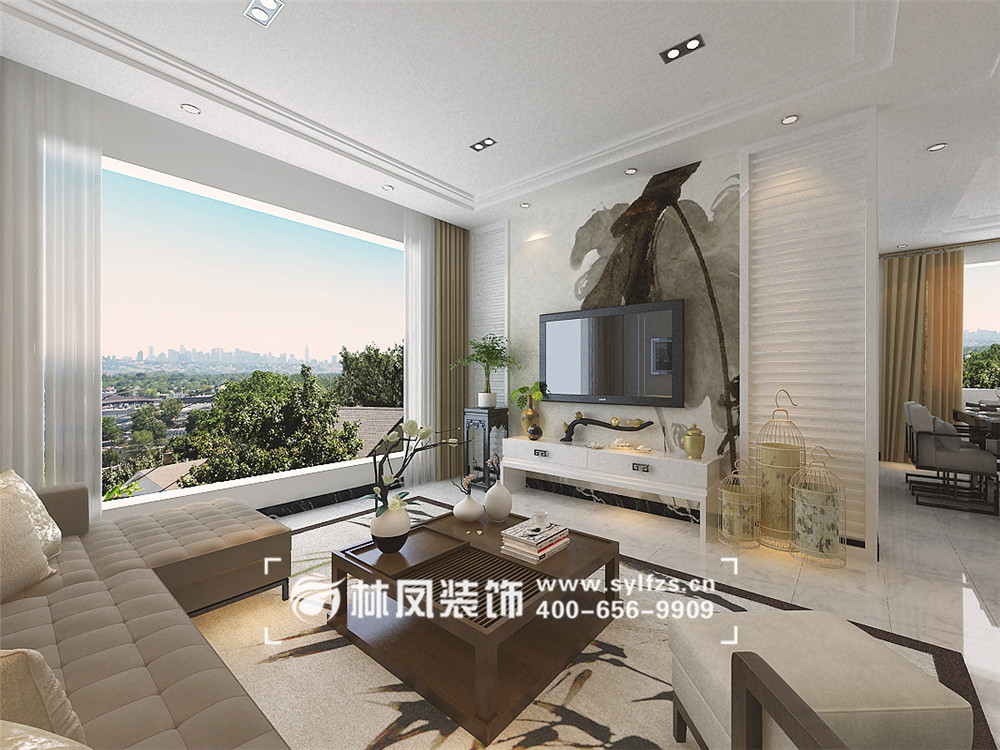 李瑩-東大家屬樓-新中式-157㎡-電視墻.jpg